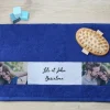 Serviette bleue Personnalisable - Photos et Message