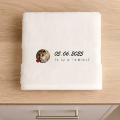 Serviette personnalisée - Couple photo