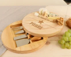 Set à fromage personnalisé en bois - Prénom