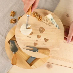 Set à fromage personnalisé - Papi et ses petits coeurs