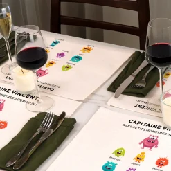 Set de table personnalisé - Famille Monstres