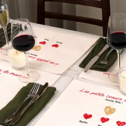 Set de table personnalisé - Maman et ses petits coeurs
