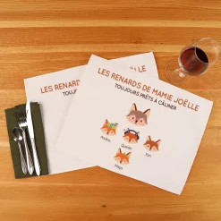 Set de table personnalisé - Mamie Renard et sa meute