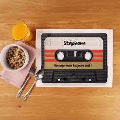 Set de table personnalisé - Retro K7 audio