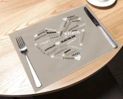 Set de table personnalisable - Coeur Famille