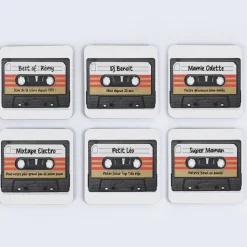 Sous-verres personnalisés - Retro K7 audio