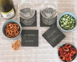 Sous-verres personnalisés en ardoise naturelle