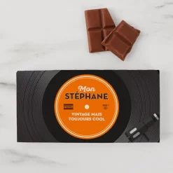 Tablette de chocolat personnalisée - Retro Vinyle
