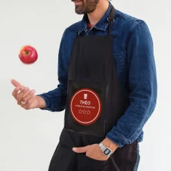 Tablier noir personnalisé - Chef étoilé