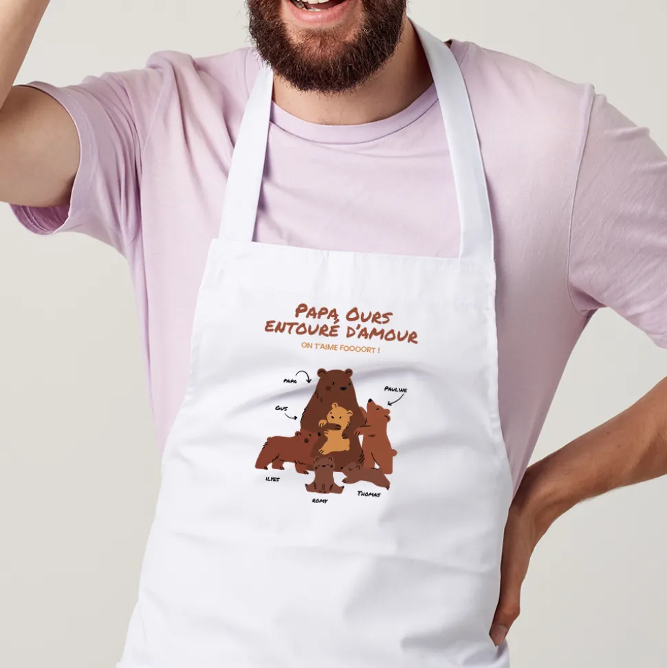 Tablier personnalisé - Câlins d'Ours