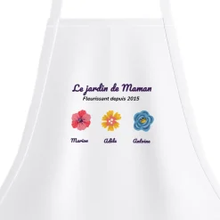 Tablier personnalisé - Famille fleurs