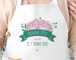 Tablier personnalisé - Maman Fleurie