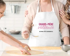 Tablier personnalisé femme - Grand mère-veilleuse