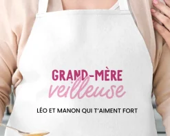 Tablier personnalisé femme - Grand mère-veilleuse