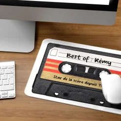 Tapis de souris personnalisé - Retro K7 audio