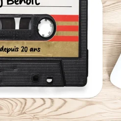 Tapis de souris personnalisé - Retro K7 audio