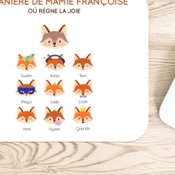 Tapis de souris personnalisé - Mamie Renard et sa meute