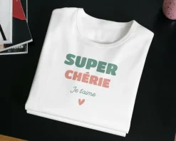 Tee shirt personnalisé femme - Super Chérie