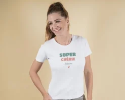 Tee shirt personnalisé femme - Super Chérie