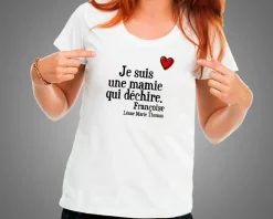 Tee shirt personnalisé femme - Je suis une fille qui déchire