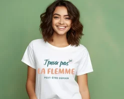 Tee shirt personnalisé femme - J'peux pas