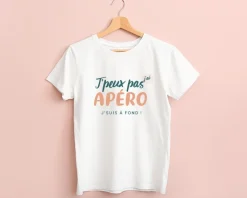 Tee shirt personnalisé femme - J'peux pas j'ai apéro