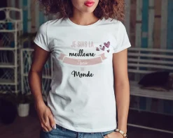 Tee shirt personnalisé femme - Meilleure du monde