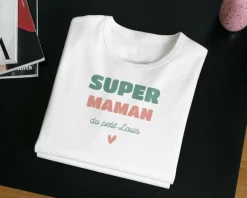 Tee shirt personnalisé femme - Super Maman