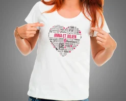 Tee shirt personnalisé femme - Mots d'Amour