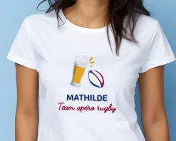 Tee shirt personnalisé femme - Apéro rugby