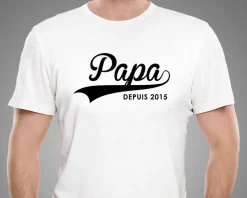 Tee shirt personnalisé homme - Papa Depuis
