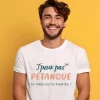 Tee shirt personnalisé homme - J'peux pas j'ai pétanque