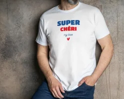 Tee shirt personnalisé homme - Super Chéri