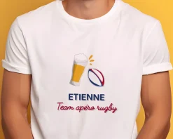 Tee shirt personnalisé homme - Apéro Rugby