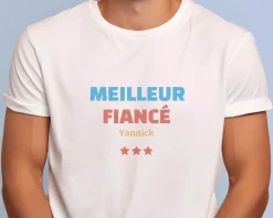 Tee shirt personnalisé homme - Meilleur Fiancé
