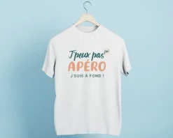 Tee shirt personnalisé homme - J'peux pas j'ai apéro