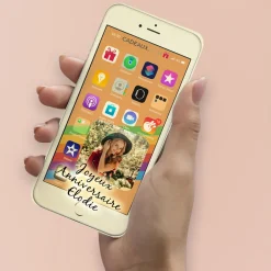 Téléphone en chocolat - Photo et message