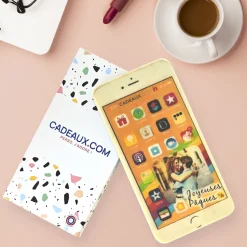 Téléphone en chocolat - Photo et message