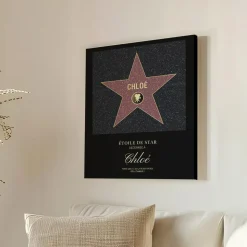 Toile canva personnalisable - Etoile de Star