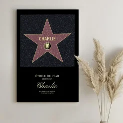 Toile canva personnalisable - Etoile de Star