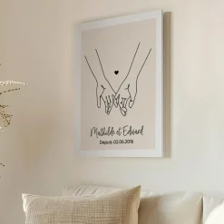 Toile canva personnalisable - Dessin au trait