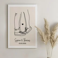 Toile canva personnalisable - Dessin au trait