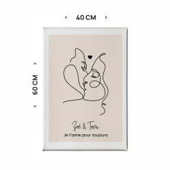 Toile canva personnalisable - Dessin au trait