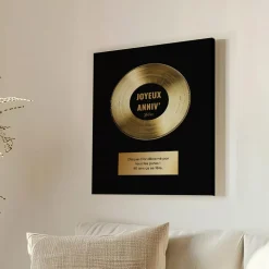 Toile canva personnalisable - Disque d'or