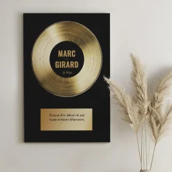 Toile canva personnalisable - Disque d'or