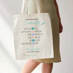 Tote bag personnalisé - Acrostiche Nounou