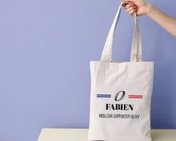 Tote bag personnalisé - Bleu Blanc Rouge Rugby