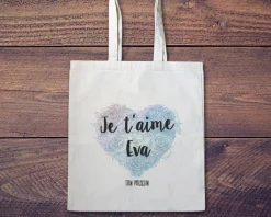 Tote bag personnalisé - Coeur message