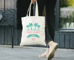 Tote bag personnalisé - Collection Été Palmier