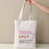 Tote bag personnalisé - Définition Maitresse